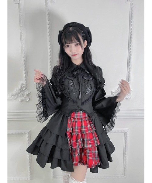 Jamie エーエヌケー(ジェイミーエーエヌケー)の「ネコのしっぽお姫様ブラウス(シャツ/ブラウス・レディース・ピンク/ブラック・M)」の19枚目の写真
