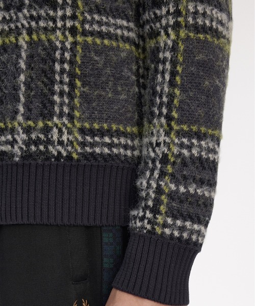 セール】Brushed Tartan Jumper／起毛タータンチェックニット（ニット