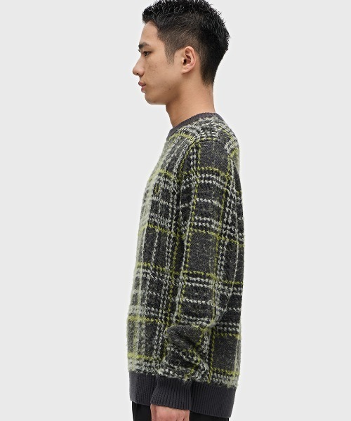 セール】Brushed Tartan Jumper／起毛タータンチェックニット（ニット