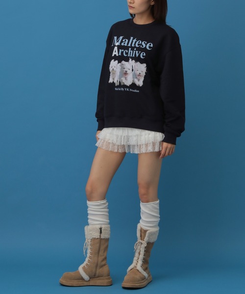 WaiKei(ワイケイ)の「【UNISEX】Wai Kei/Amaltese プルオーバー(ウラケ)(スウェット・レディース・アイボリー/ネイビー/グレー・LARGE/MEDIUM)」の5枚目の写真