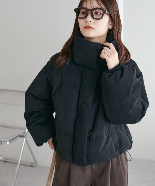 DISCOAT（ディスコート）の「【WEB限定】コーデュロイフェイクダウンブルゾン（ダウンジャケット/コート・レディース・チャコールグレー/ブラック/ライトベージュ・FREE）」の14枚目の写真