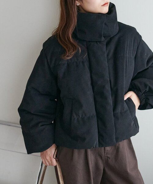 DISCOAT（ディスコート）の「【WEB限定】コーデュロイフェイクダウンブルゾン（ダウンジャケット/コート・レディース・チャコールグレー/ブラック/ライトベージュ・FREE）」の15枚目の写真