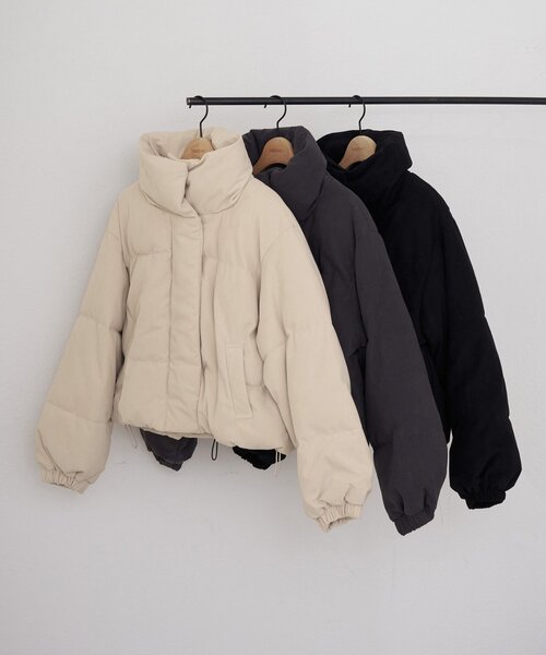 DISCOAT（ディスコート）の「【WEB限定】コーデュロイフェイクダウンブルゾン（ダウンジャケット/コート・レディース・チャコールグレー/ブラック/ライトベージュ・FREE）」の21枚目の写真