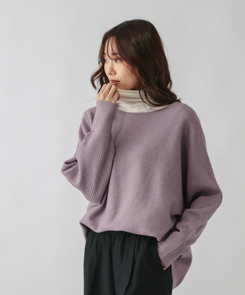 GLOBAL WORK（グローバルワーク）の「ふわふわHugmeドルマンプルオーバー/595406（ニット/セーター・レディース・グレイッシュベージュ/ネイビー/ブルー/ライトグレー/アッシュブラウン/ピンク/ダークブラウン・MEDIUM/LARGE）」の7枚目の写真