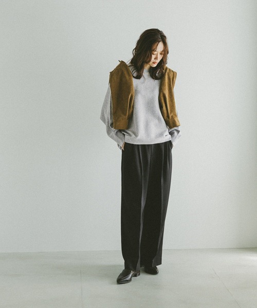 GLOBAL WORK（グローバルワーク）の「ふわふわHugmeドルマンプルオーバー/595406（ニット/セーター・レディース・グレイッシュベージュ/ネイビー/ブルー/ライトグレー/アッシュブラウン/ピンク/ダークブラウン・MEDIUM/LARGE）」の14枚目の写真