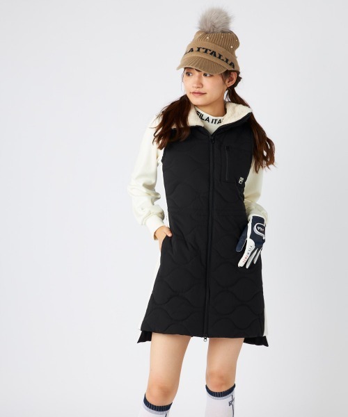 FILA フィラ ゴルフ レディース ワンピース 中綿 撥水加工 保温 蓄熱 L FILA GOLF フィラゴルフ ゴルフウェア ワンピース レディース 中綿 撥