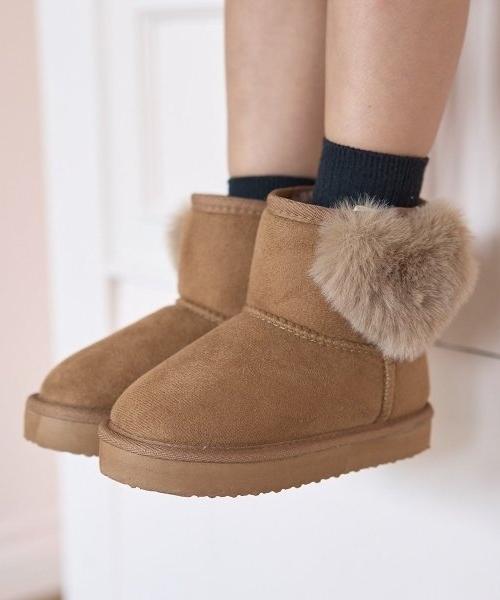 Lycee mine(리세마인)의 「하트 첨부 무톤 부츠(부츠)」｜카멜