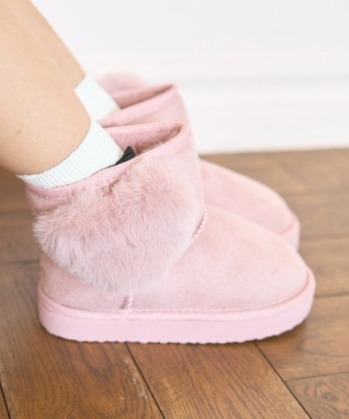 Lycee mine(리세마인)의 「하트 첨부 무톤 부츠(부츠)」｜핑크