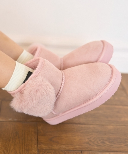 セール】ハート付きムートンブーツ（ブーツ）｜Lycee mine（リセマイン