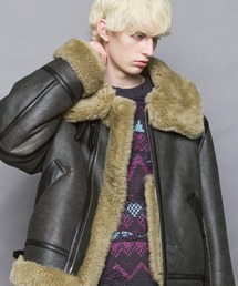 UNISEX》Sheep Leather Car Coat/シープレザーカーコート【MAISON