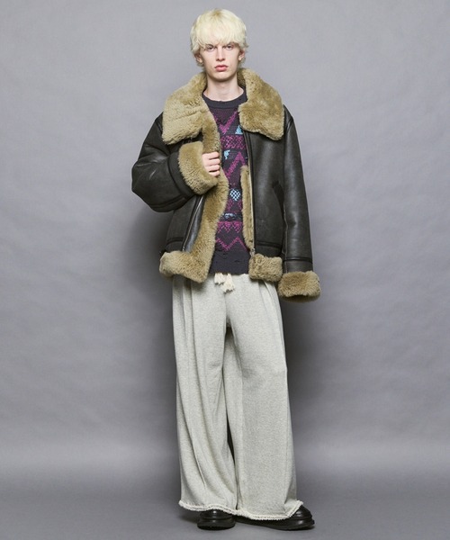 UNISEX》B-3 Real Mouton Jacket/B-3リアルムートンジャケット【MAISON