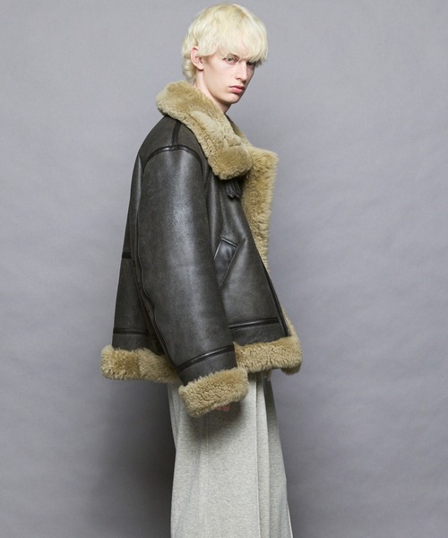 UNISEX》B-3 Real Mouton Jacket/B-3リアルムートンジャケット【MAISON