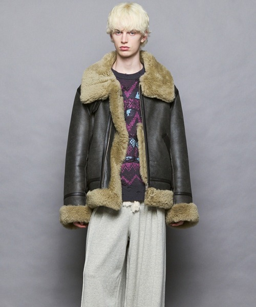 B-3フライトジャケット【MAISON SPECIAL/メゾンスペシャル】 MAISON SPECIAL｜B-3 Fake Mouton Jacket | Rakuten Fashion(楽天