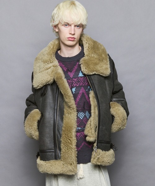 UNISEX》B-3 Real Mouton Jacket/B-3リアルムートンジャケット【MAISON