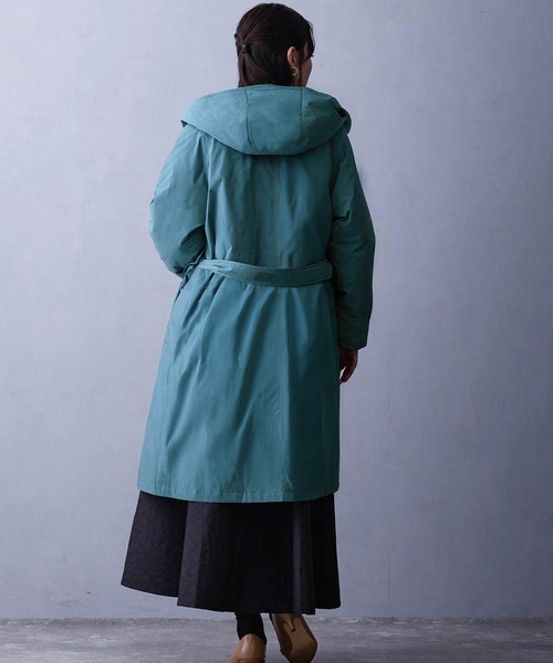 NICOLE white（ニコルホワイト）の「ダウンフードコート（ダウンジャケット/コート・レディース・グリーン/チャコール/ベージュ・FREE）」の21枚目の写真