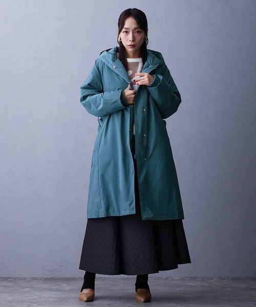 NICOLE white（ニコルホワイト）の「ダウンフードコート（ダウンジャケット/コート・レディース・グリーン/チャコール/ベージュ・FREE）」の22枚目の写真