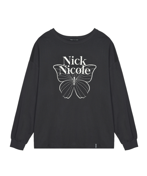 NICK&NICOLE(ニックアンドニコール)の「BUTTERFLY SIGNATURE LS TOP_CHARCOAL CREAM(Tシャツ/カットソー・レディース・その他・FREE)」の7枚目の写真