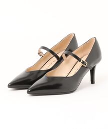 ファビオルスコーニ 2604 ABRASIVATO NERO ワンストラップヒールパンプス