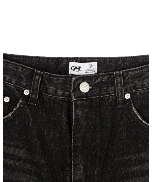ROCKCAKE(ロックケーキ)の「Pia Damage Wide Jeans - Beige Black(デニムパンツ・レディース・その他・SMALL/X-SMALL)」の4枚目の写真