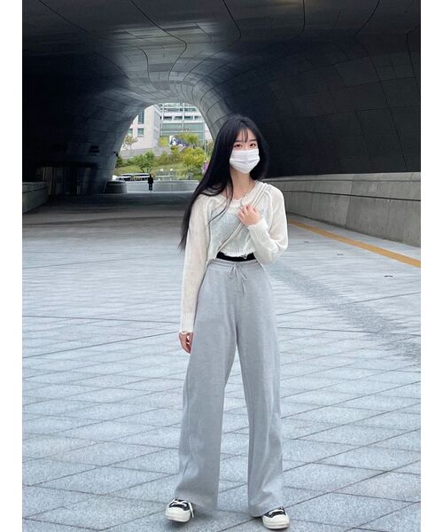 MUSINSA STANDARD WOMAN(ムシンサスタンダードウーマン)の「ウーマンズフラットテリーワイドラウンジスウェットパンツ【ミディアムグレー】(スウェットパンツ・レディース・その他・SMALL/MEDIUM/LARGE/X-SMALL)」の10枚目の写真