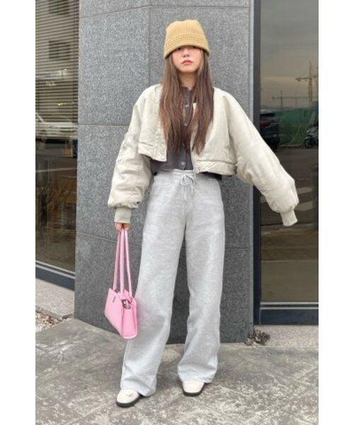 MUSINSA STANDARD WOMAN(ムシンサスタンダードウーマン)の「ウーマンズフラットテリーワイドラウンジスウェットパンツ【ミディアムグレー】(スウェットパンツ・レディース・その他・SMALL/MEDIUM/LARGE/X-SMALL)」の14枚目の写真