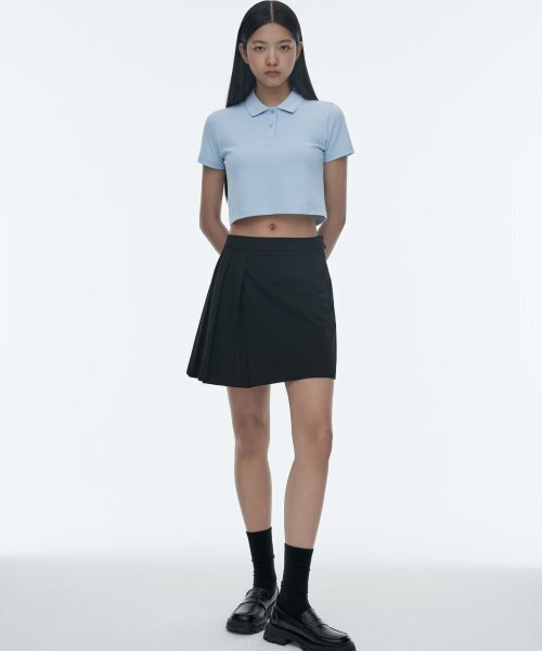 MUSINSA STANDARD WOMAN（ムシンサスタンダードウーマン）の「[クールタンダード]ウーマンズクロップピケポロシャツ[パステルブルー]（ポロシャツ・レディース・その他・SMALL/MEDIUM/LARGE/X-SMALL）」の13枚目の写真