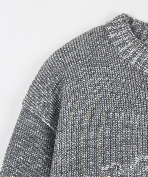 NODU（ノードユー）の「ロゴリングラウンドニット[グレー]（ニット/セーター・メンズ・その他・MEDIUM/LARGE）」の10枚目の写真