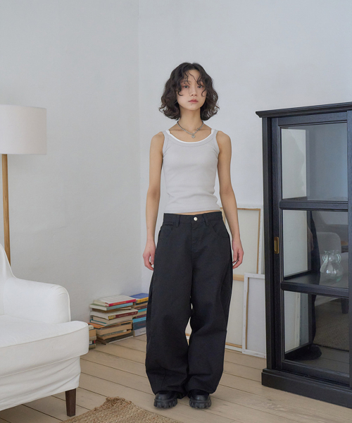 THE GREEN LAB（ザグリーンラボ）の「エッセンシャルリブスリーブレストップ [ブラック]（Tシャツ/カットソー・レディース・その他・FREE）」の9枚目の写真