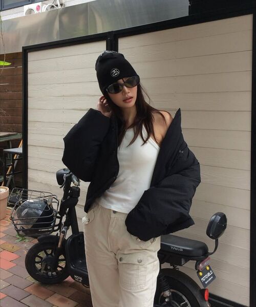 YOUHEE（ユヒ）の「SORBET PUFFER BLACK（ダウンジャケット/コート・レディース・その他・FREE）」の2枚目の写真