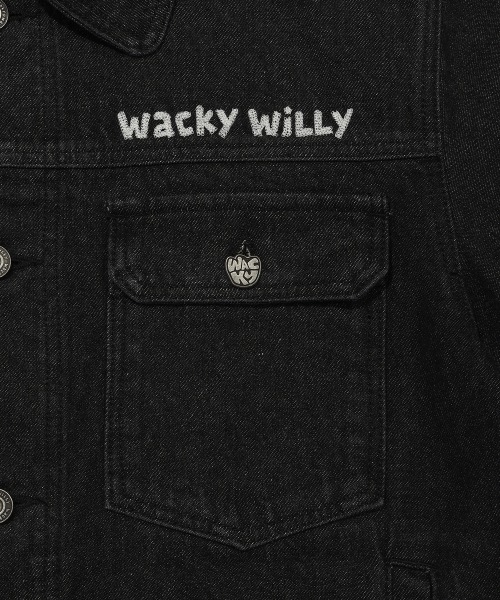 Wacky WiLLy（ワッキーウィリー）の「グラフィックウォッシングデニムトラッカーブラック（デニムジャケット・レディース・その他・MEDIUM/LARGE/X-LARGE）」の6枚目の写真