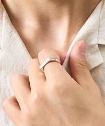 Muff（マフ）の「Muff マフ / シルバー925スクエアフォルムリング / R3A（リング）」