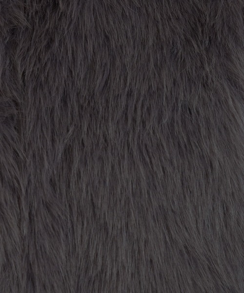 TRUDEA（トルディア）の「ノーカラーファージャケット（ノーカラージャケット・レディース・チャコールグレー/ブラウン・MEDIUM）」の16枚目の写真