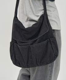 TOFFEE（トフィー）の「2WAYキャンバスバッグ（ブラック）（メッセンジャーバッグ）」