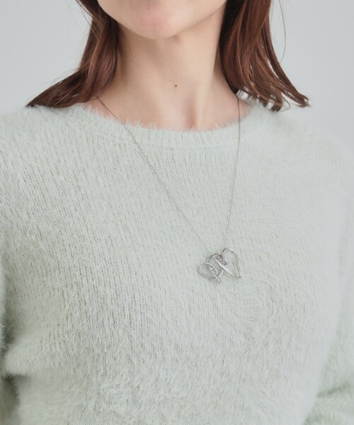 SHOO・LA・RUE(シューラルー)の「Wハートネックレス(ネックレス・レディース・ダークブラウン/ゴールド/シルバー・00)」の4枚目の写真