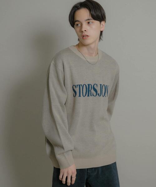 SENSE OF PLACE by URBAN RESEARCH(センスオブプレイスバイアーバンリサーチ)の「ロゴグラフィッククルーネックニット(ニット/セーター・メンズ・ブラウン/ライトベージュ/ブラック・LARGE/MEDIUM)」の3枚目の写真