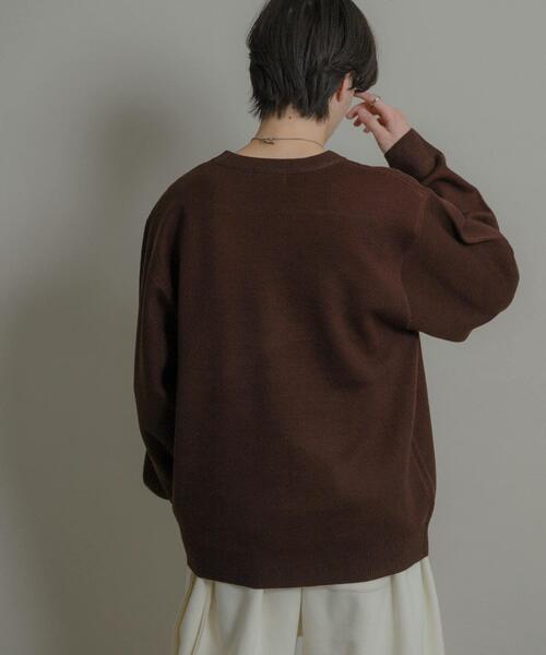 SENSE OF PLACE by URBAN RESEARCH(センスオブプレイスバイアーバンリサーチ)の「ロゴグラフィッククルーネックニット(ニット/セーター・メンズ・ブラウン/ライトベージュ/ブラック・LARGE/MEDIUM)」の12枚目の写真