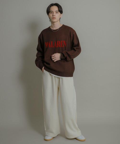 SENSE OF PLACE by URBAN RESEARCH(センスオブプレイスバイアーバンリサーチ)の「ロゴグラフィッククルーネックニット(ニット/セーター・メンズ・ブラウン/ライトベージュ/ブラック・LARGE/MEDIUM)」の13枚目の写真