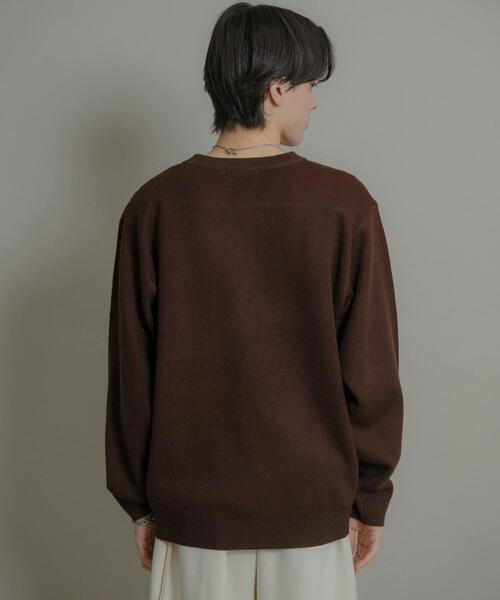 SENSE OF PLACE by URBAN RESEARCH(センスオブプレイスバイアーバンリサーチ)の「ロゴグラフィッククルーネックニット(ニット/セーター・メンズ・ブラウン/ライトベージュ/ブラック・LARGE/MEDIUM)」の17枚目の写真