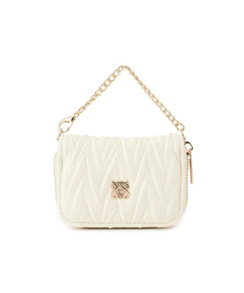 VIS（ビス）の「プリーツ加工ポーチチャーム（チャーム・レディース・キナリ/サックスブルー/ブラック・FREE）」の10枚目の写真