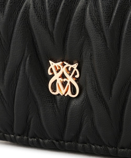 VIS（ビス）の「プリーツ加工ポーチチャーム（チャーム・レディース・キナリ/サックスブルー/ブラック・FREE）」の6枚目の写真