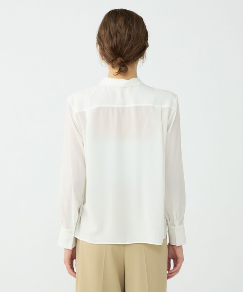 BALLSEY（ボールジィ）の「プリマベーラデシン タイブラウス（シャツ/ブラウス・レディース・ホワイト/ネイビー・36）」の6枚目の写真