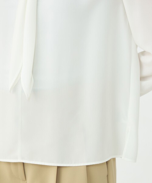 BALLSEY（ボールジィ）の「プリマベーラデシン タイブラウス（シャツ/ブラウス・レディース・ホワイト/ネイビー・36）」の9枚目の写真