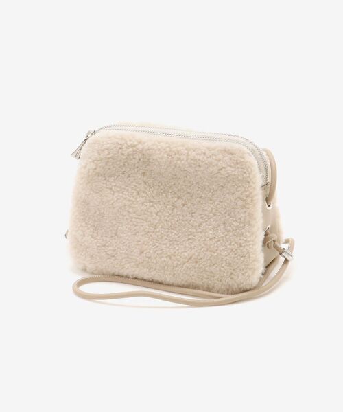 le.coeur blanc（ルクールブラン）の「フェイクボアミニショルダー（ショルダーバッグ・レディース・アイボリー/ブラウン・FREE）」の3枚目の写真