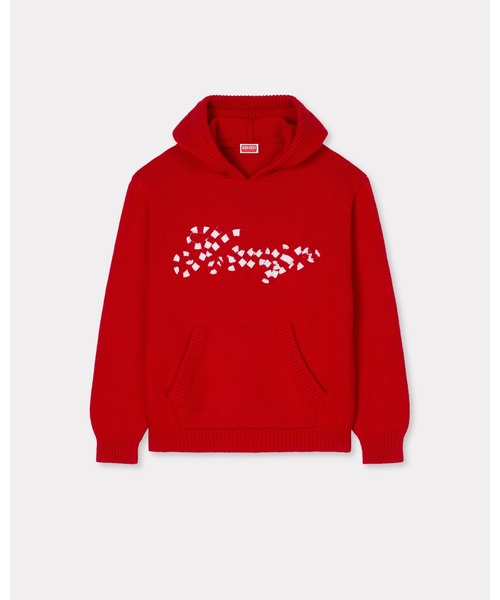 KENZO(ケンゾー)の「'KENZO Winter Holidays' エンブロイダリー フーディー カーディガン イン コットン & ウール(パーカー・メンズ・レッド系その他・LARGE/SMALL/MEDIUM)」の8枚目の写真