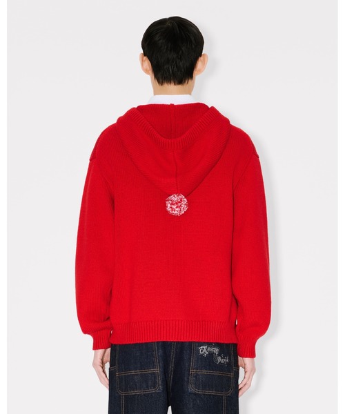 KENZO(ケンゾー)の「'KENZO Winter Holidays' エンブロイダリー フーディー カーディガン イン コットン & ウール(パーカー・メンズ・レッド系その他・LARGE/SMALL/MEDIUM)」の4枚目の写真
