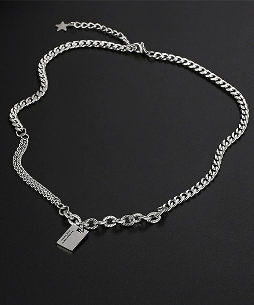 ARCHIVER（アーカイバ）の「【Bz】プレートトップシルバーチェーンネックレス/メンズ(T3)（ネックレス・メンズ・シルバー・FREE）」の4枚目の写真