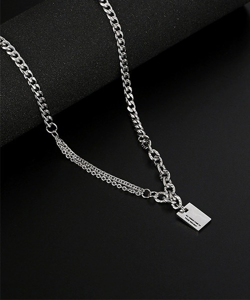 ARCHIVER（アーカイバ）の「【Bz】プレートトップシルバーチェーンネックレス/メンズ(T3)（ネックレス・メンズ・シルバー・FREE）」の3枚目の写真