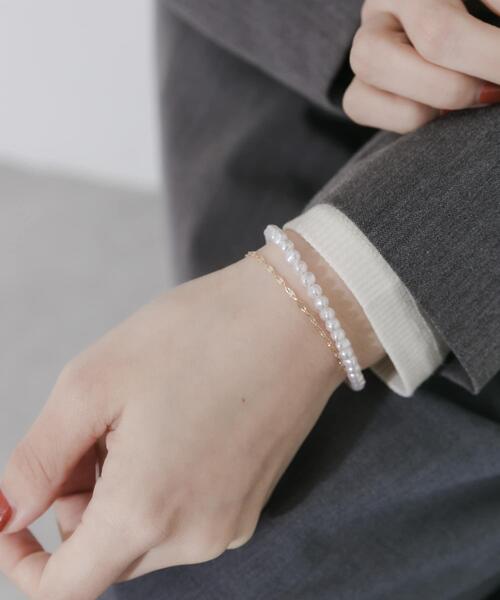 SMELLY（スメリー）の「パールチェーン2セットブレスレット（ブレスレット・レディース・ゴールド系その他・-）」の4枚目の写真