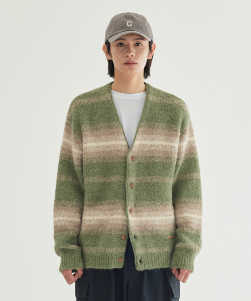 Glade‑fashionストライプ кардиган зелёный — striped cardigan green