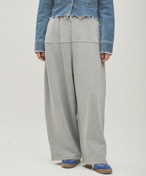 Whim Gazette(ウィムガゼット)の「裏毛バレルパンツ(スウェットパンツ・レディース・グレー/ブラウン・FREE)」の6枚目の写真